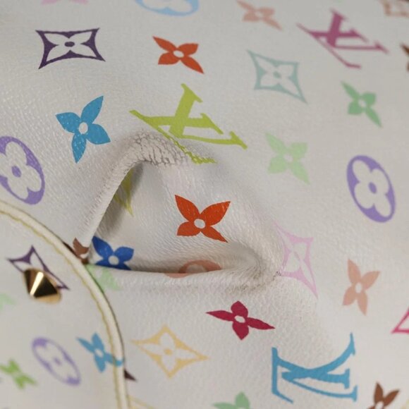 LOUIS VUITTON Monogram Multicolor Annie GM Tote Bag White M40303 LV Auth 133621V - Picture 5 of 16